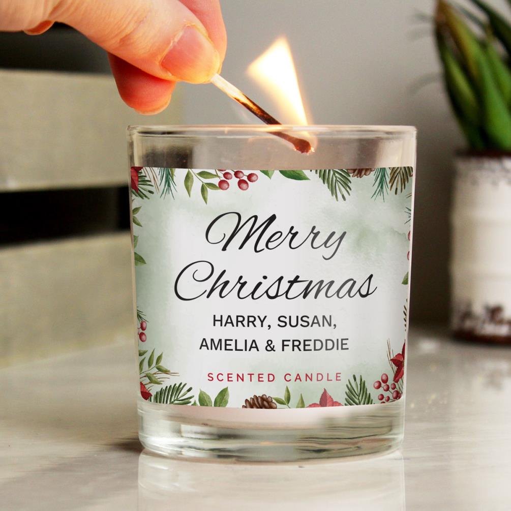 Personalised Merry Christmas Scented Jar Candle Extra Image 3
